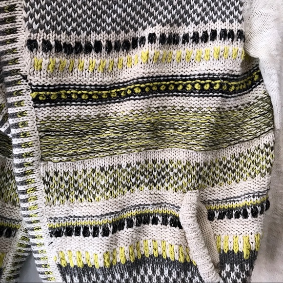 Anthropologie Moth Metallic Striped Open Cardigan - Picture 6 of 7